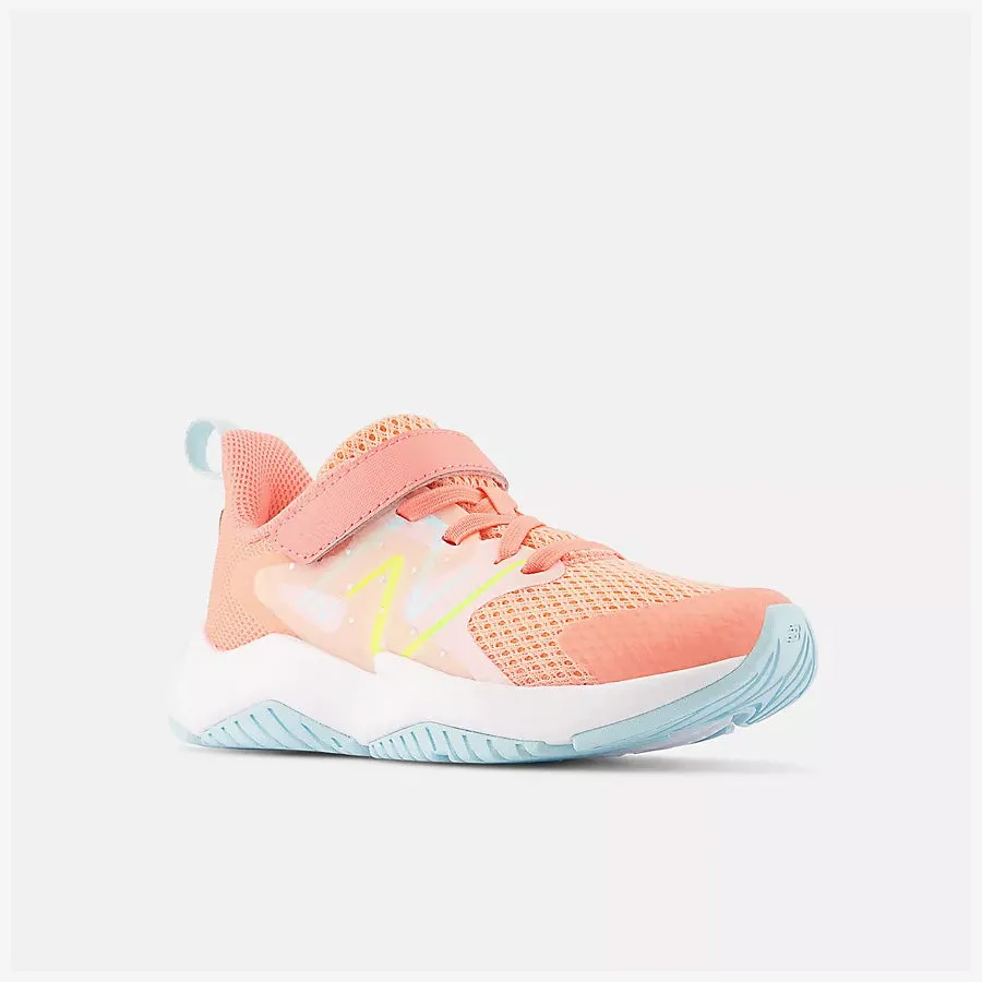 Rave Run v2 Bungee Lace with Top Strap (Grapefruit/Bleach Blue)