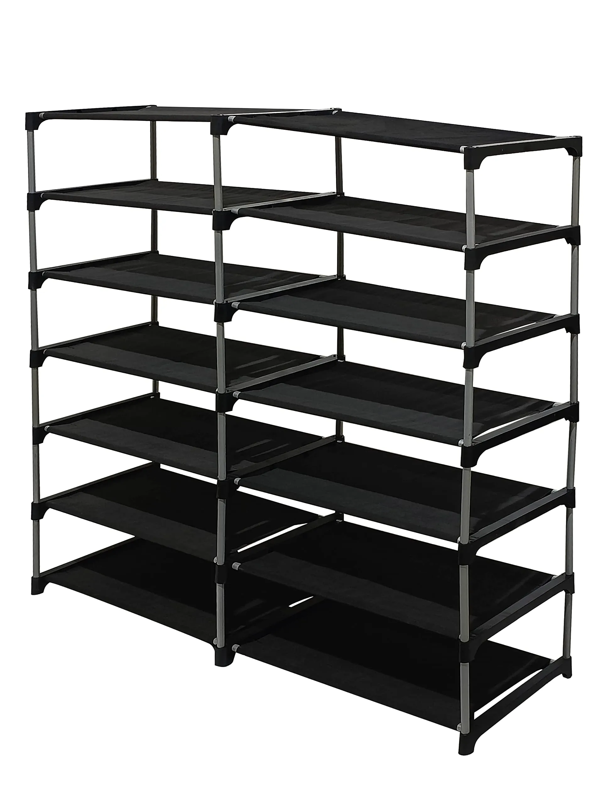 RAXON WORLD Metal Multipurpose Portable Folding Collapsible Bookshelf with Cover Storage Rack(Grey, Metal)