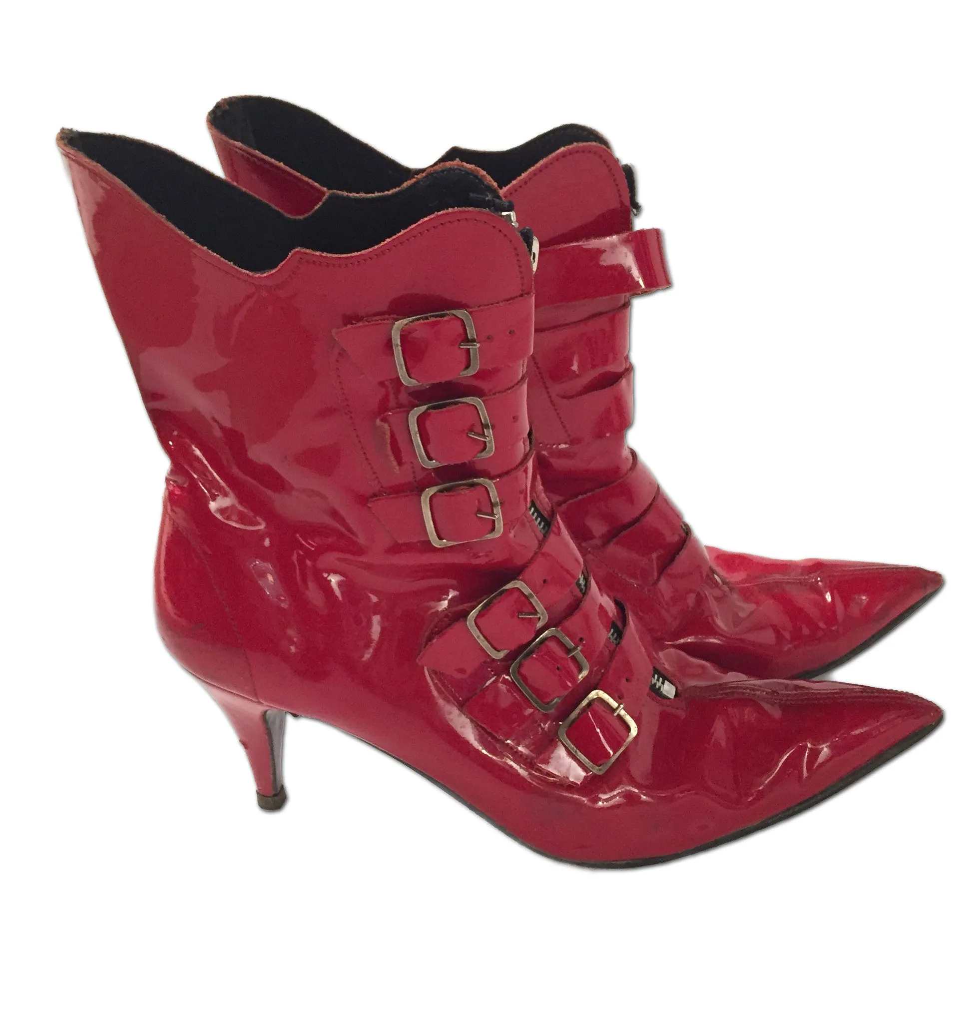 Red Patent Trash & Vaudeville Ankle Boot