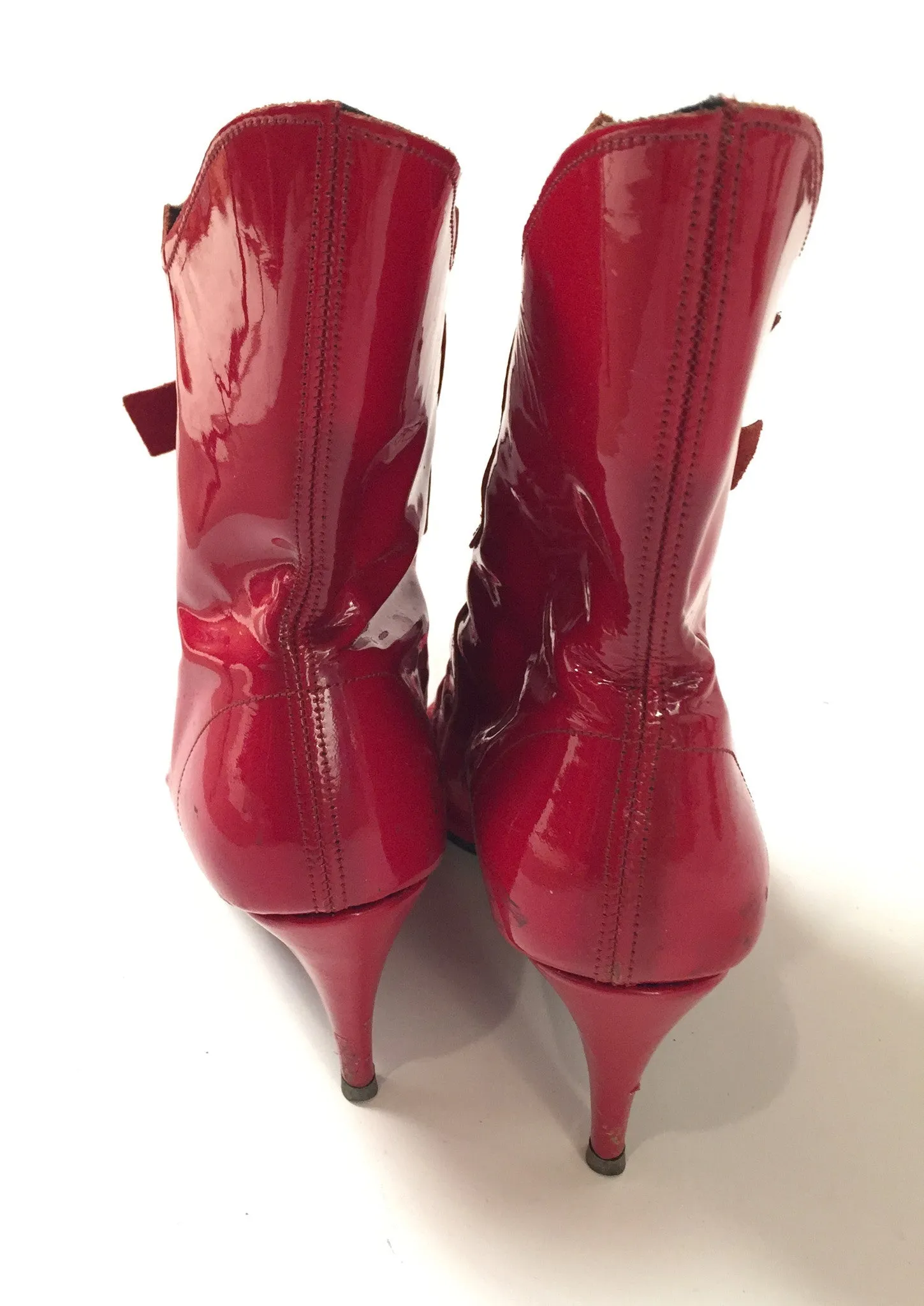 Red Patent Trash & Vaudeville Ankle Boot