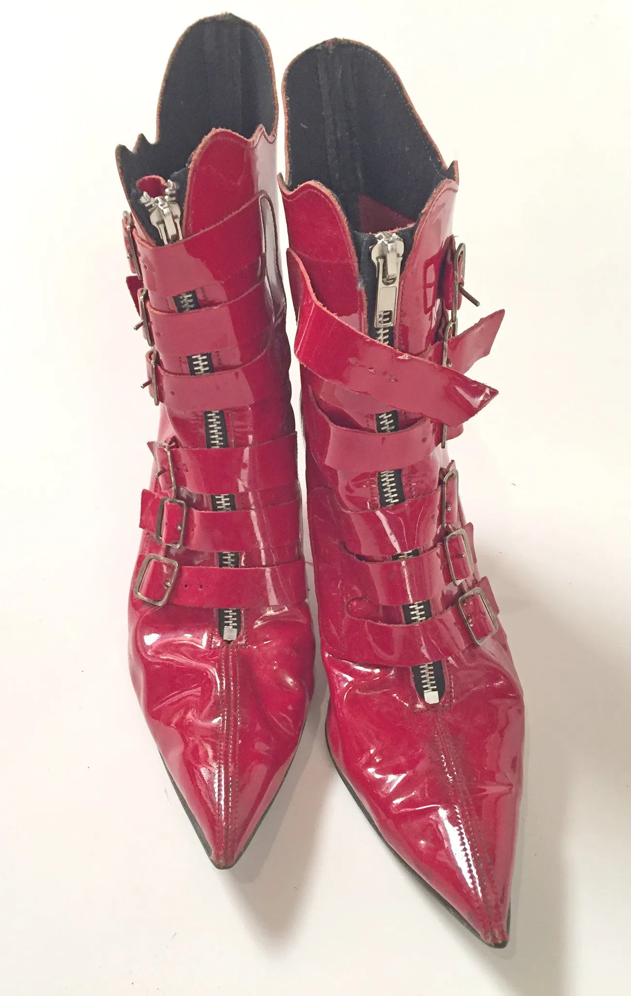 Red Patent Trash & Vaudeville Ankle Boot