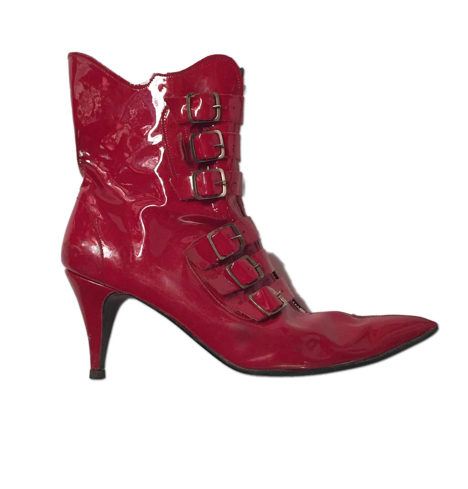 Red Patent Trash & Vaudeville Ankle Boot