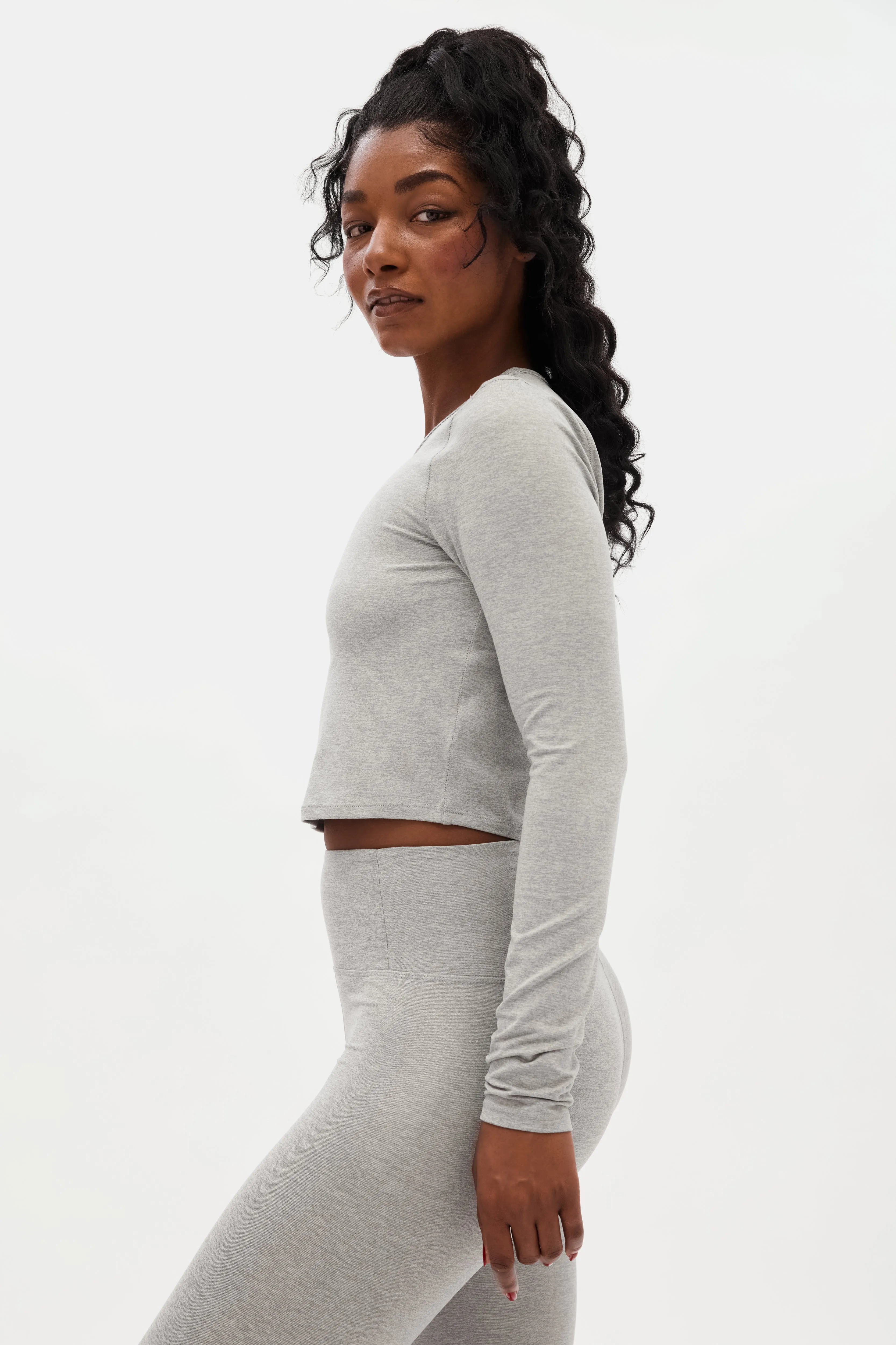 RESET Cropped Long Sleeve Top - Coyote