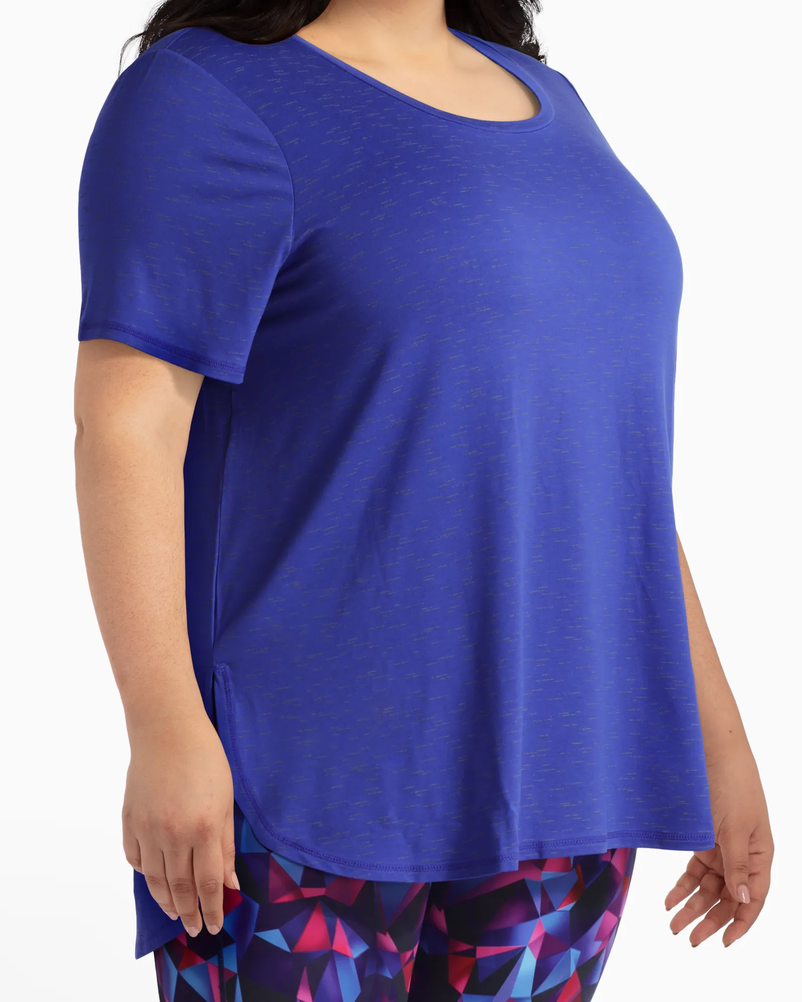 Rosebud Casual High-Low Tee | Purple