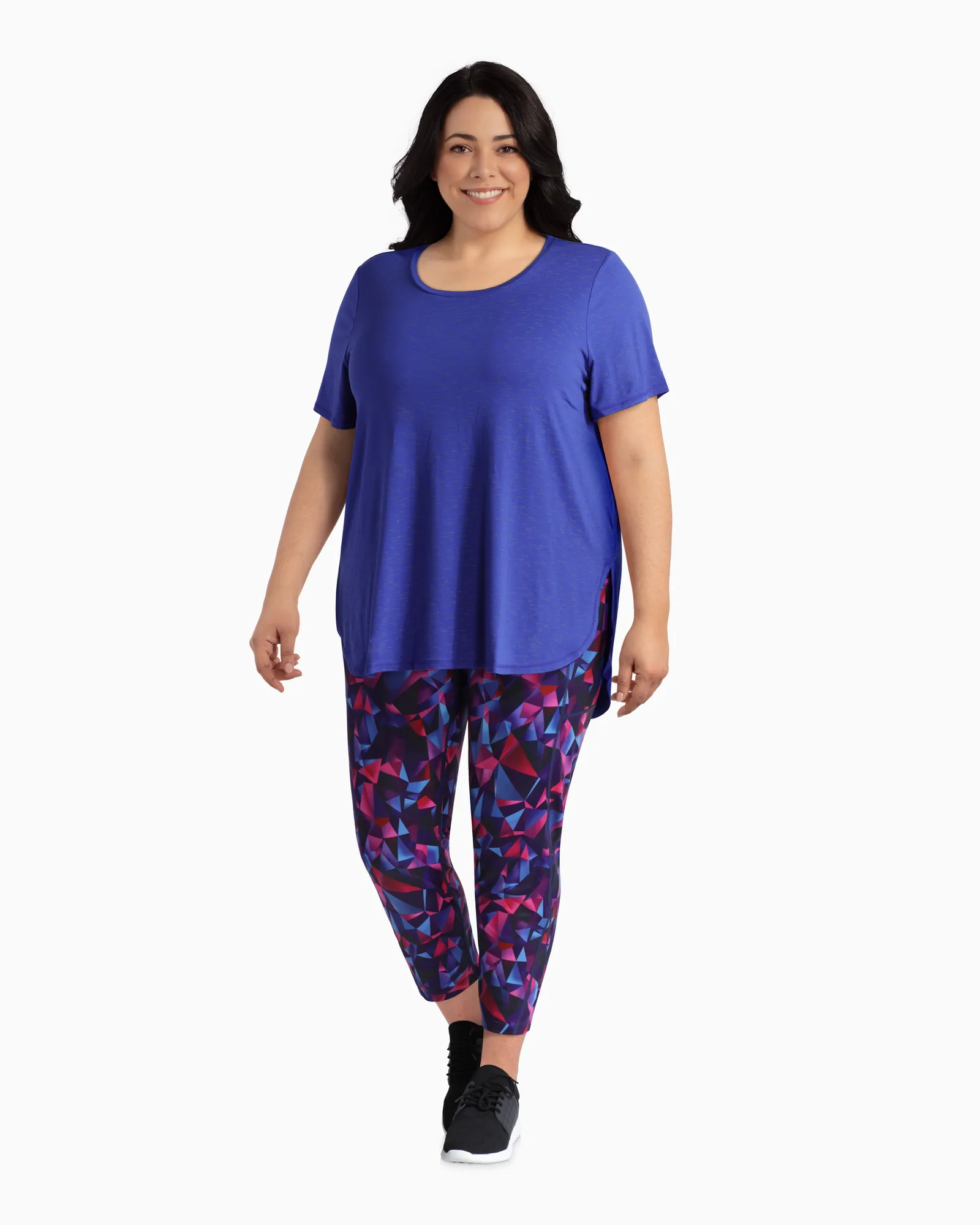 Rosebud Casual High-Low Tee | Purple