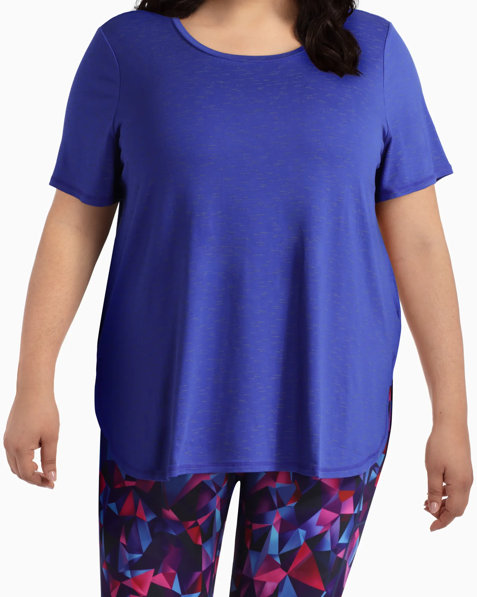 Rosebud Casual High-Low Tee | Purple