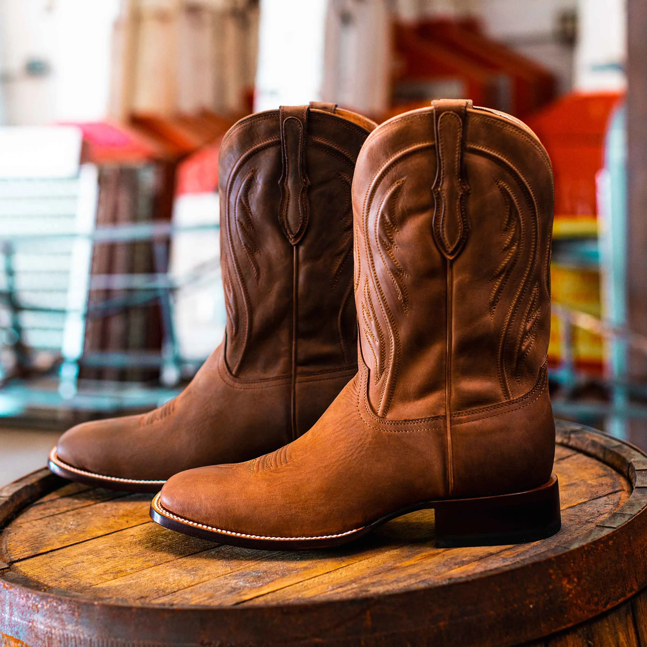 Rujo Boots Men's The Blazer Tan Rock Ranch Calfskin Boots