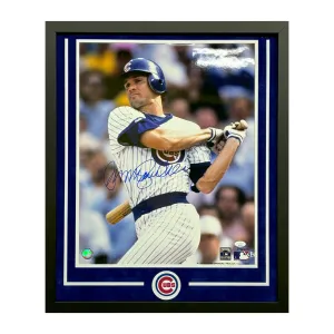 Ryne Sandberg Hand Signed & Framed Chicago Cubs 16x20 Baseball Photo