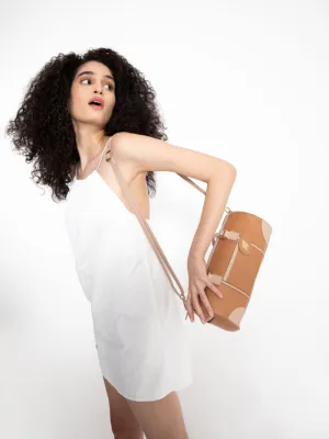 Salacia - caramel & almond duffel bag