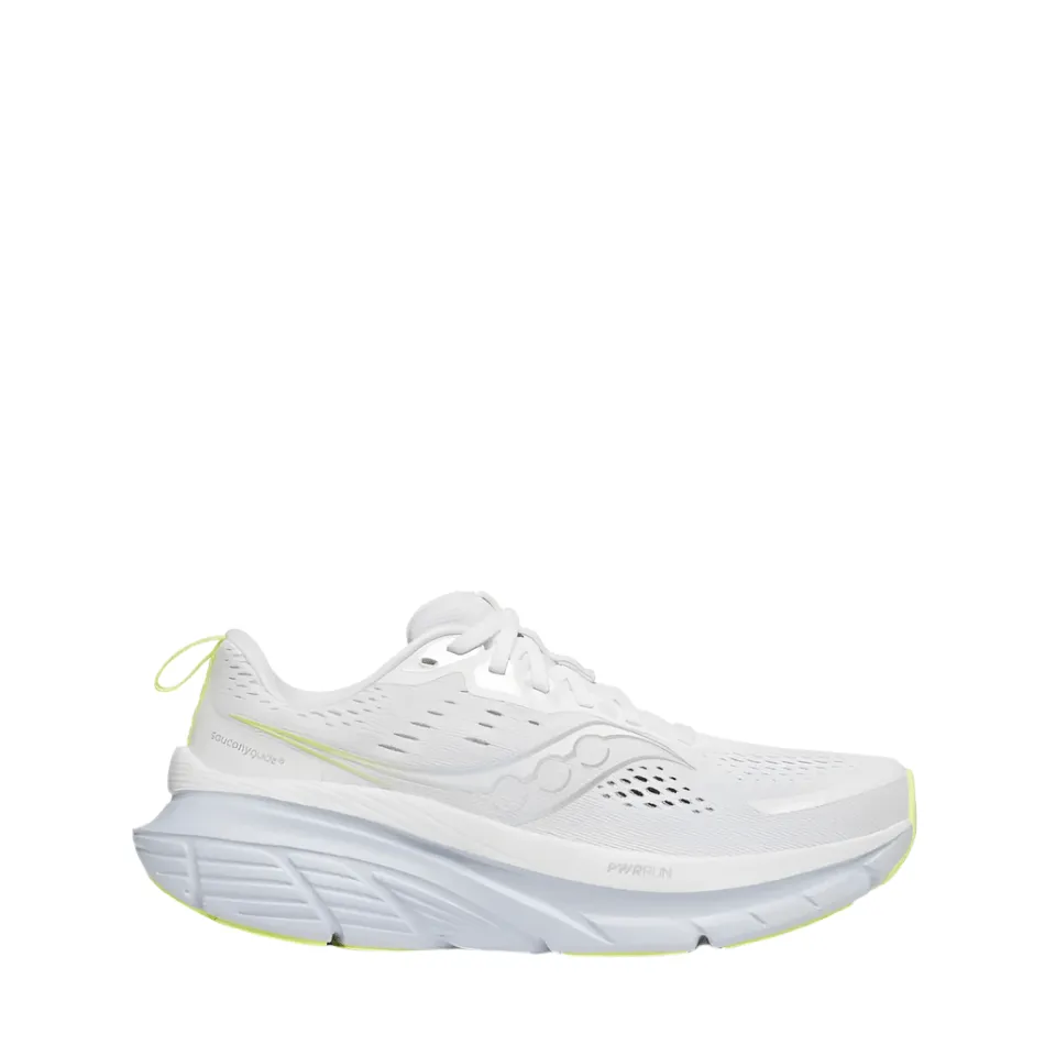 Saucony Women's Guide 18 Running Shoes in White/Ice Melt SS25