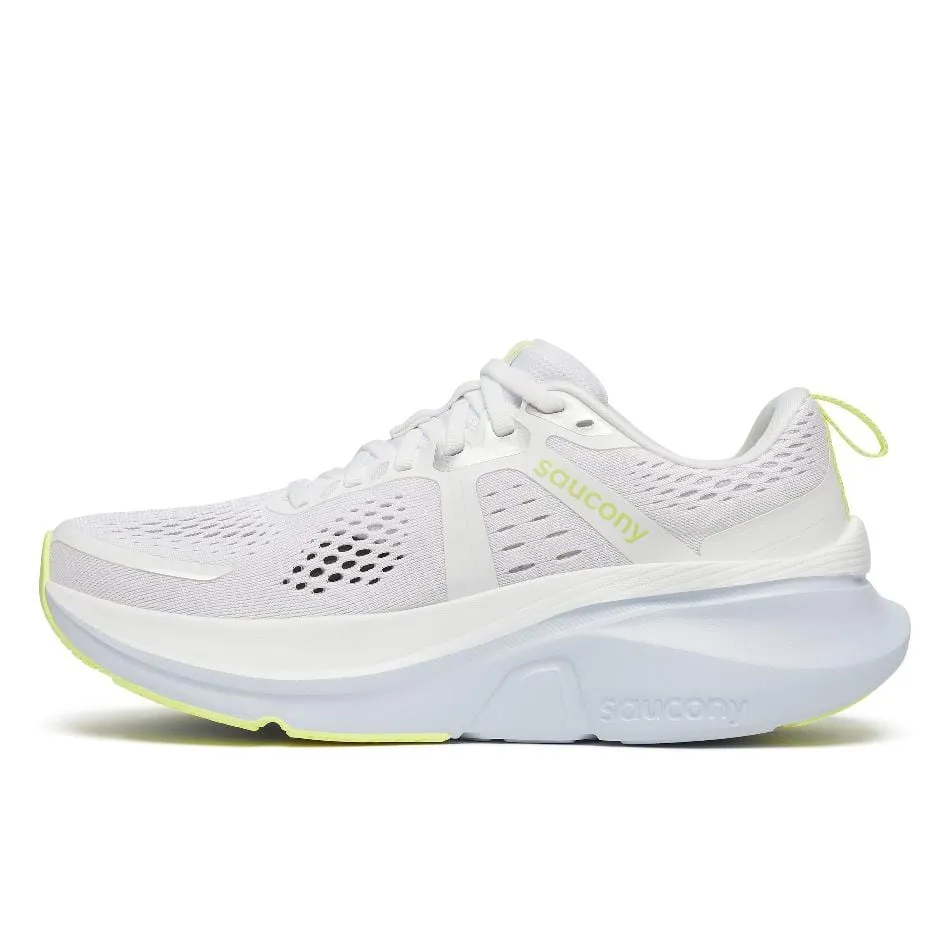 Saucony Women's Guide 18 Running Shoes in White/Ice Melt SS25