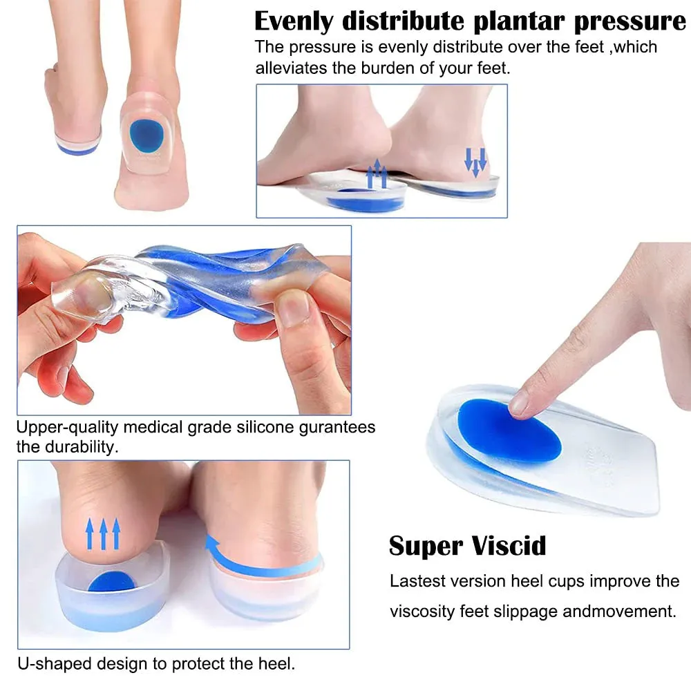 Silicone Gel Heel Protector Pad Insole Cups