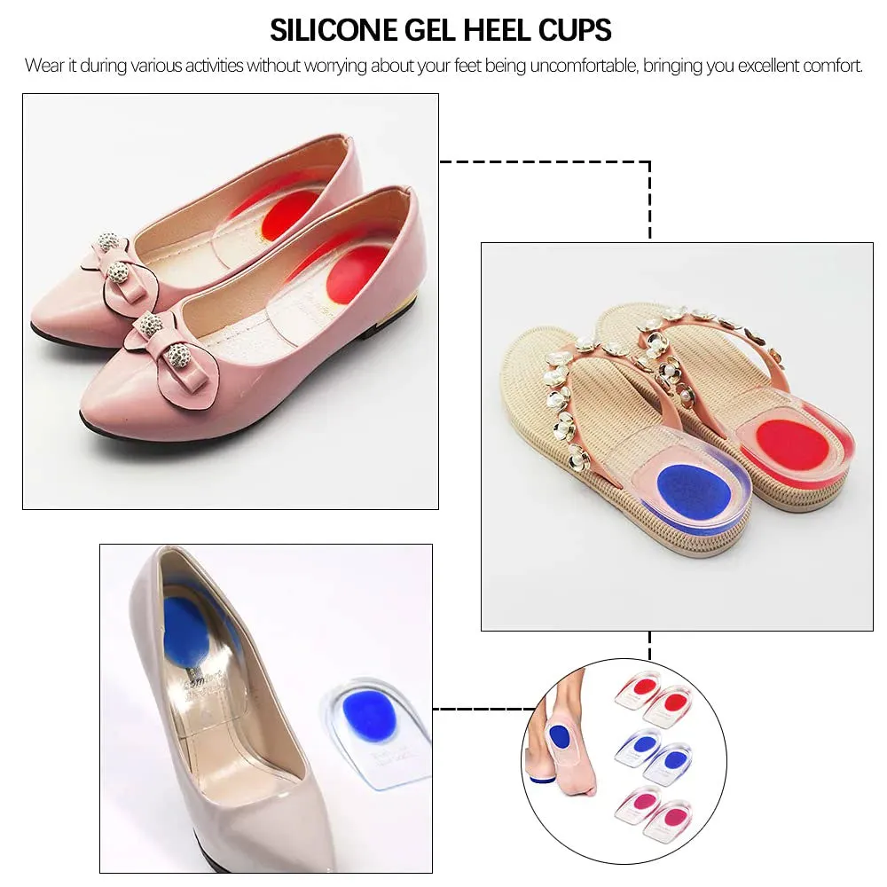 Silicone Gel Heel Protector Pad Insole Cups