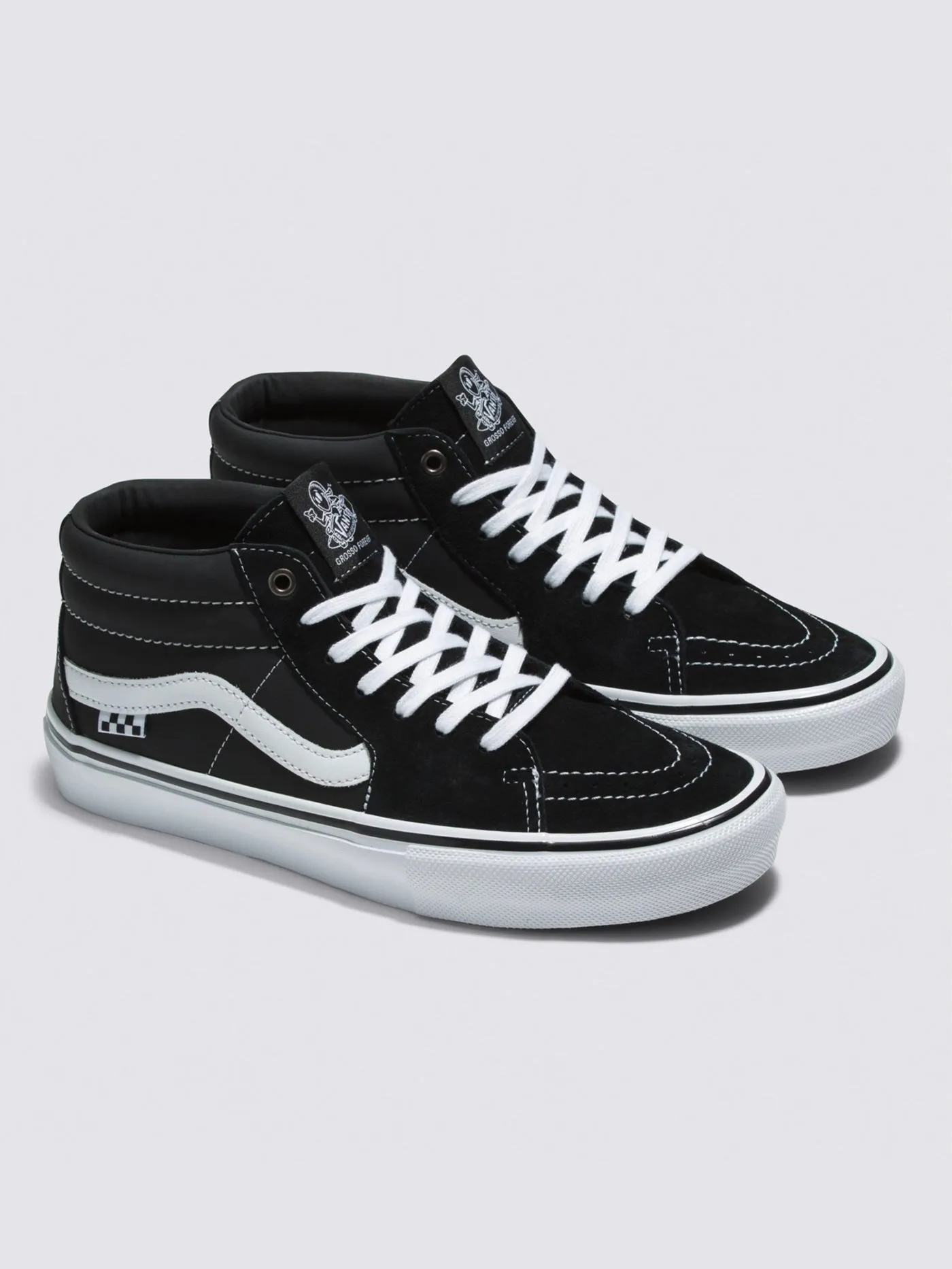 Skate Grosso Mid Black/White/Emo Leather Shoes