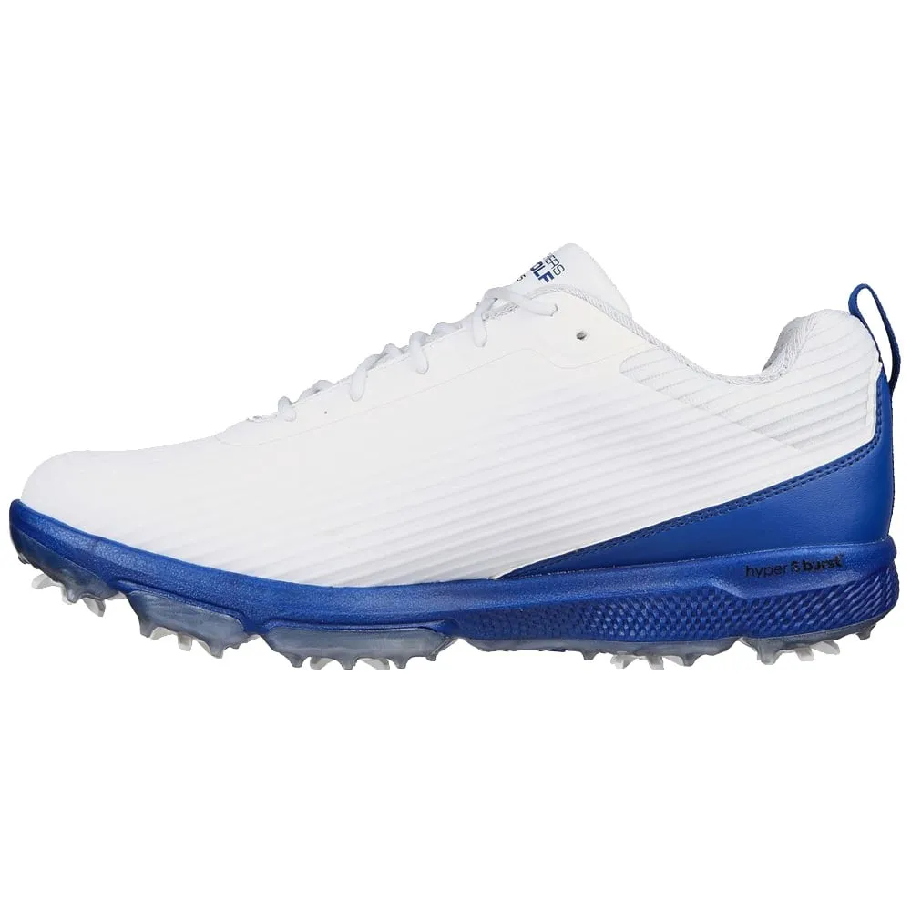 Skechers Go Golf Pro 5 Hyper Spiked Waterproof Shoes - White/Blue