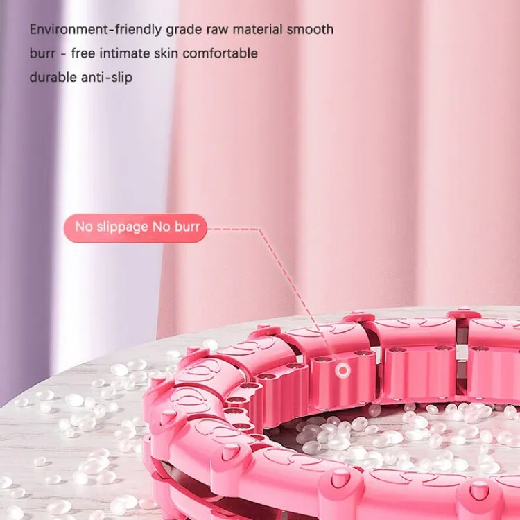 Smart Thin Waist Ring Women Will Not Fall Off Detachable Abdominal Ring Fitness Equipment, Size: 18 Knots(Coral Pink)