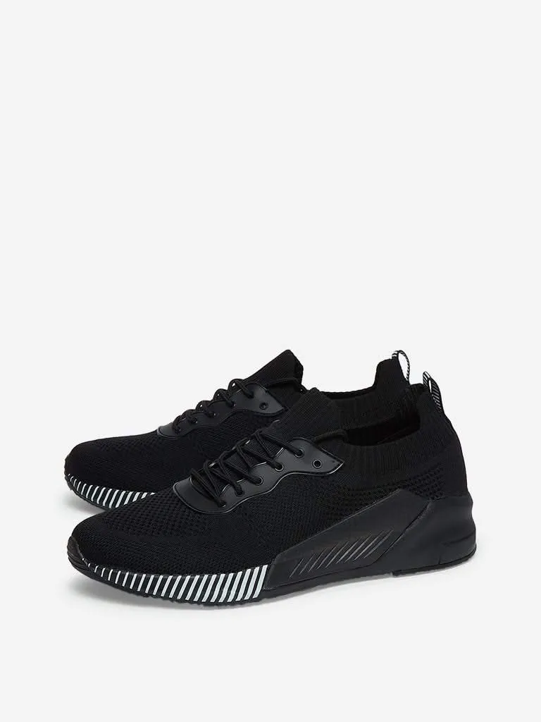 SOLEPLAY Black Knit Sneakers