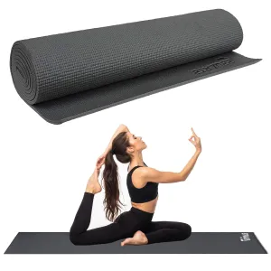 Strauss Yoga Mat, 6mm, (Dark Grey)