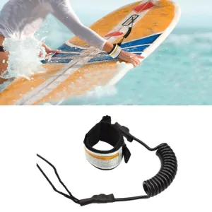 Surf Bodyboard Safety Hand Rope TPU Surfboard Paddle Towing Rope, The Length After Stretching: 1.6m(Black)