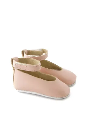 TAR Peach Leather Baby Mary Jane Crib Shoes