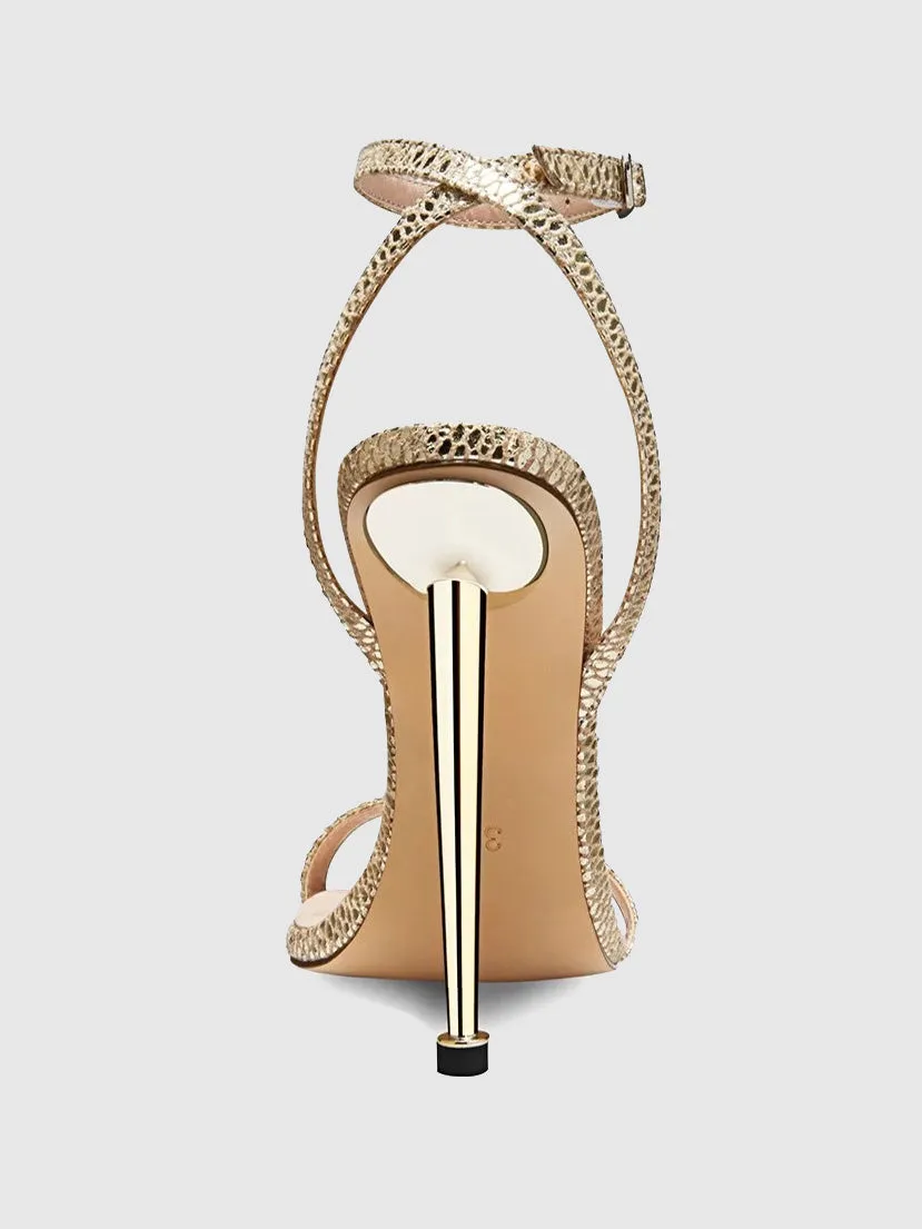 The Ford Sandal - Gold Snakeskin