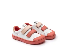 Tip Toey Joey KIDS SNEAKERS RAMP PLAY - WHITE/ CORAL MATTE/ METALIC SALMON