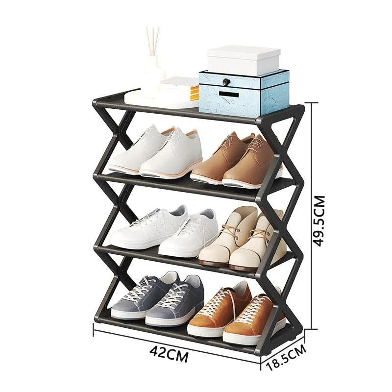 TONSYL Multipurpose Rustproof Metal, Plastic Shoe Rack, Foldable Wide Storage Rack for Books.Toys, Shoes Easy to Move & Assemble Collapsible Footwear Stand - Free Standing Chappal Organizer