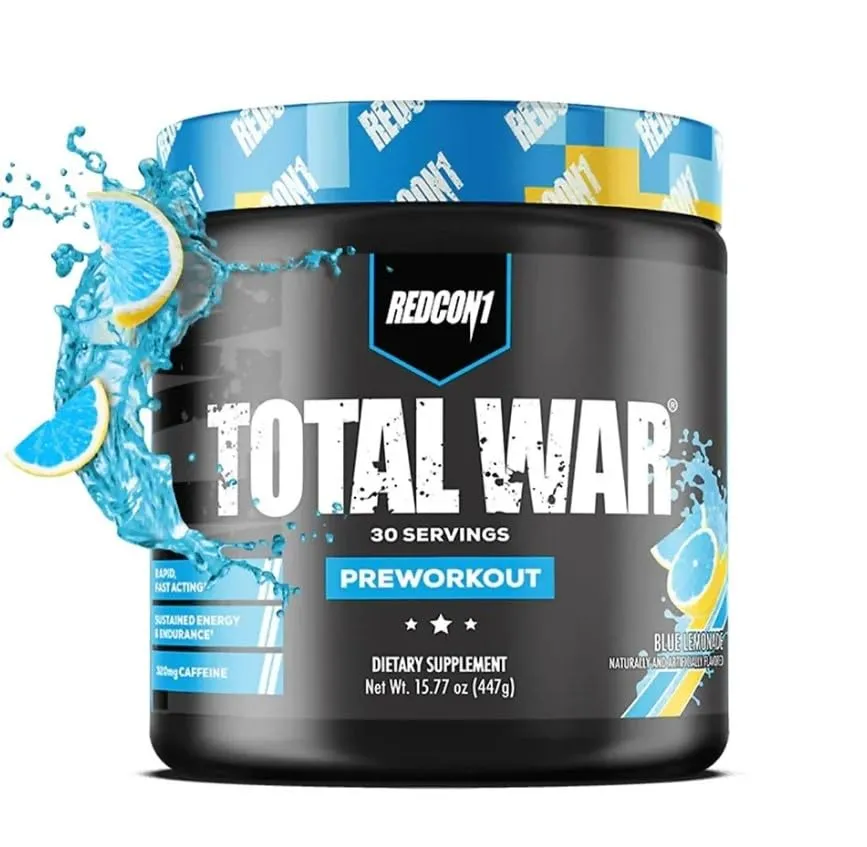 Total (Tw) War - Red con 1 Pre-Workout, 30 Servings, Blue Lemonade, 447g.