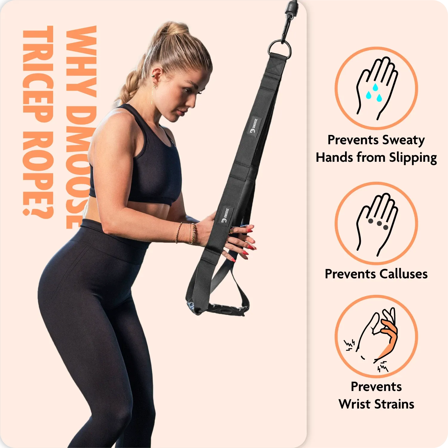 Tricep Rope - Multi-Workout Cable Attachment