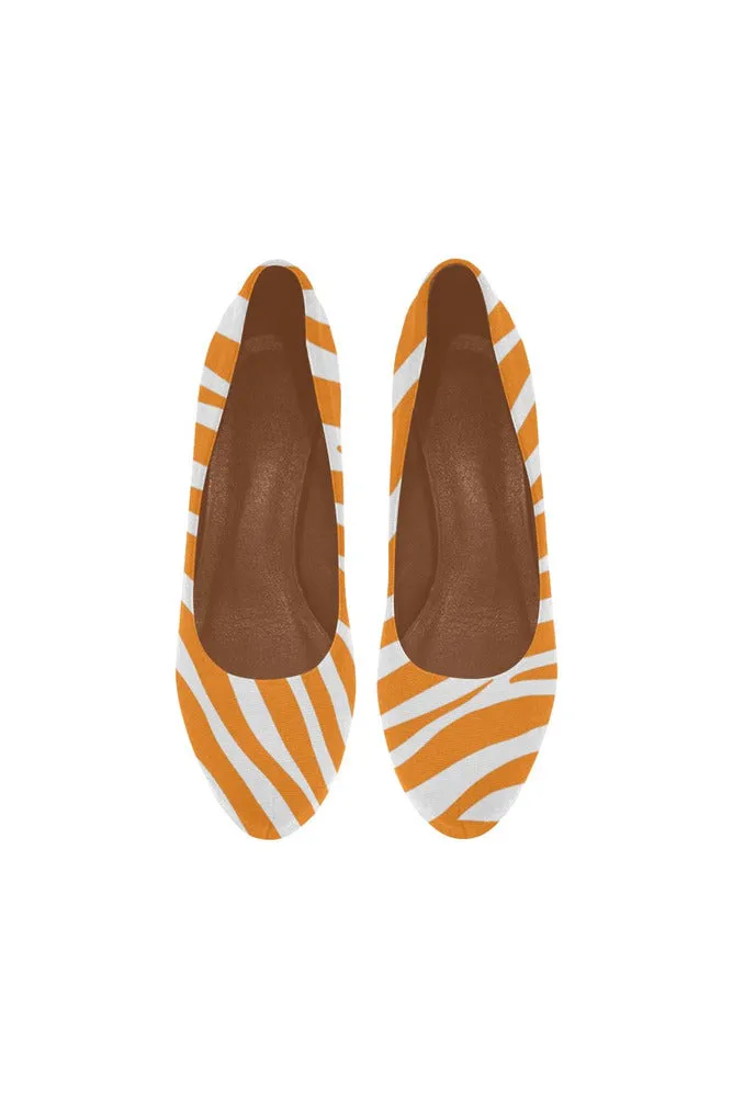 Turmeric Zebra Print and Black Heel Women's High Heels