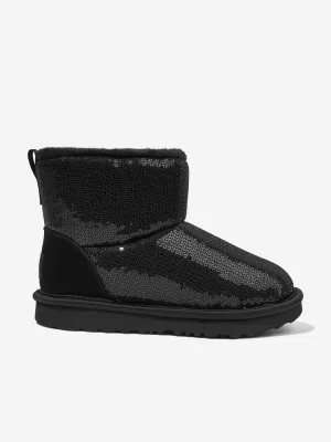 UGG Girls Classic Mini Mirror Ball Boots in Black