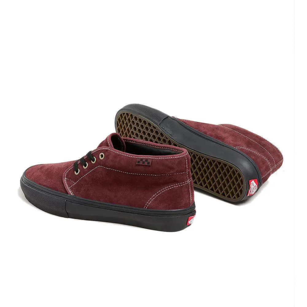 Vans MN Skate Chukka Dark Red Black Skate Shoes