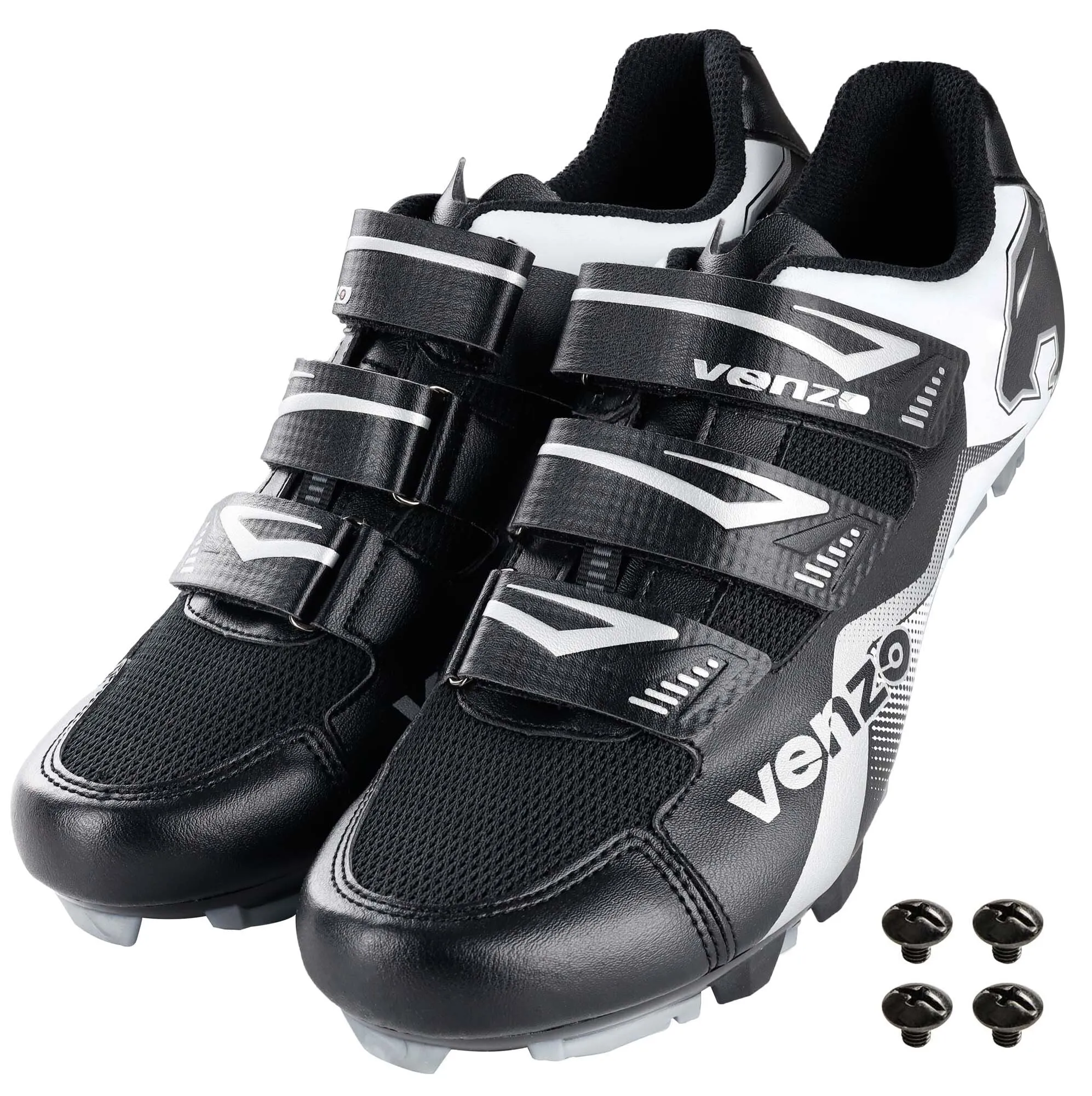 Venzo Men's Mountain Bike Bicycle Cycling Shoes with Multi-Function Clip-less Pedal & Cleat - Compatible with Shimano SPD & Crankbrother Systems - 13 US Men