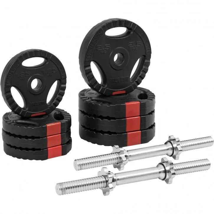 Vinyl Tri-Grip Dumbbell Set 20KG