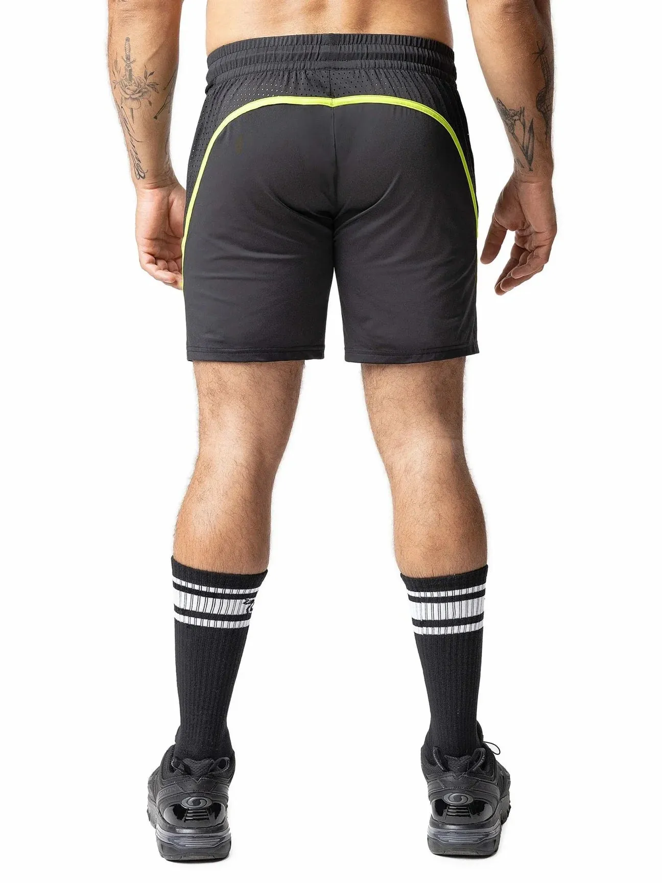 Voltage Rugby Short-Black/Acid Lime