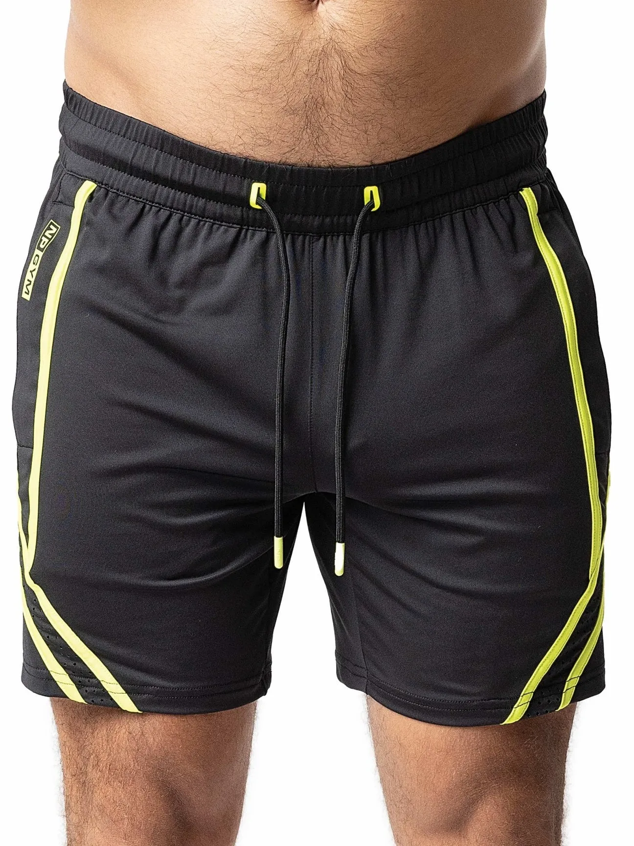 Voltage Rugby Short-Black/Acid Lime