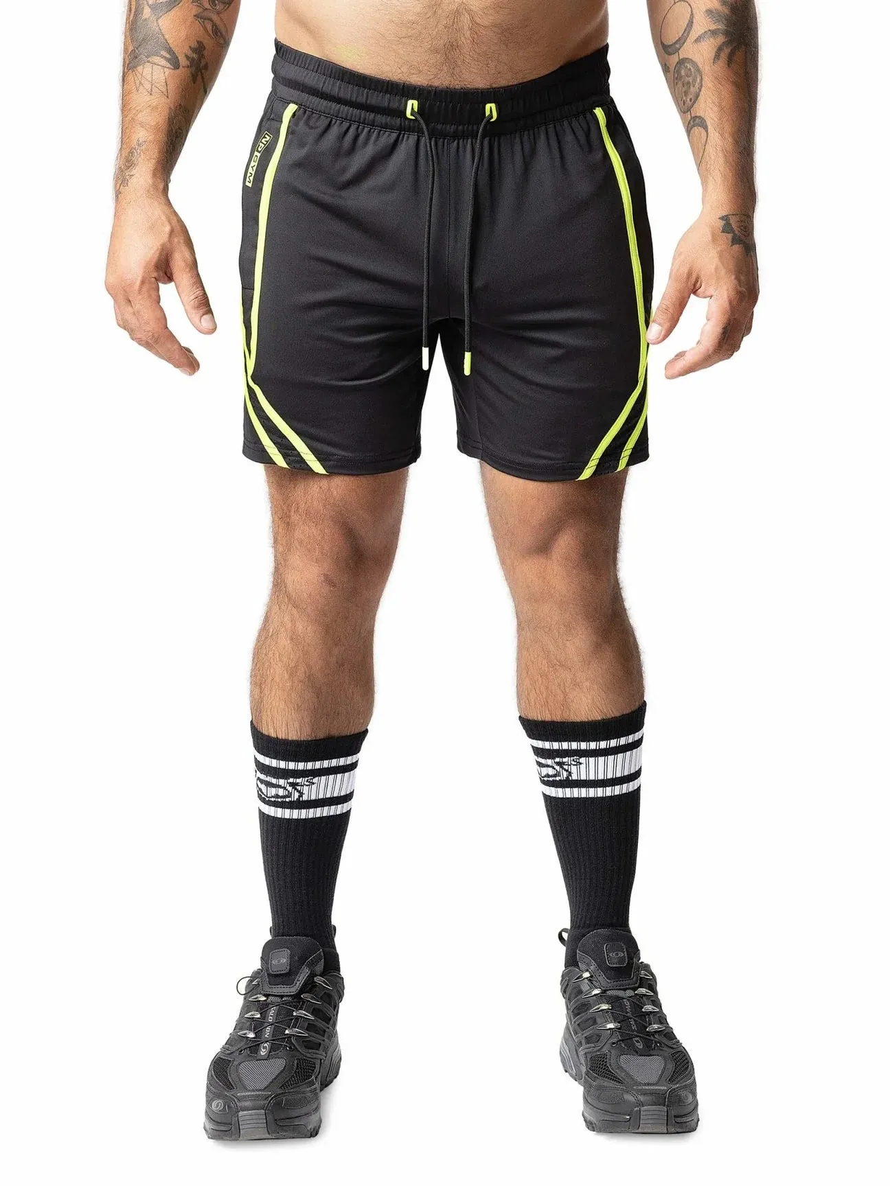 Voltage Rugby Short-Black/Acid Lime