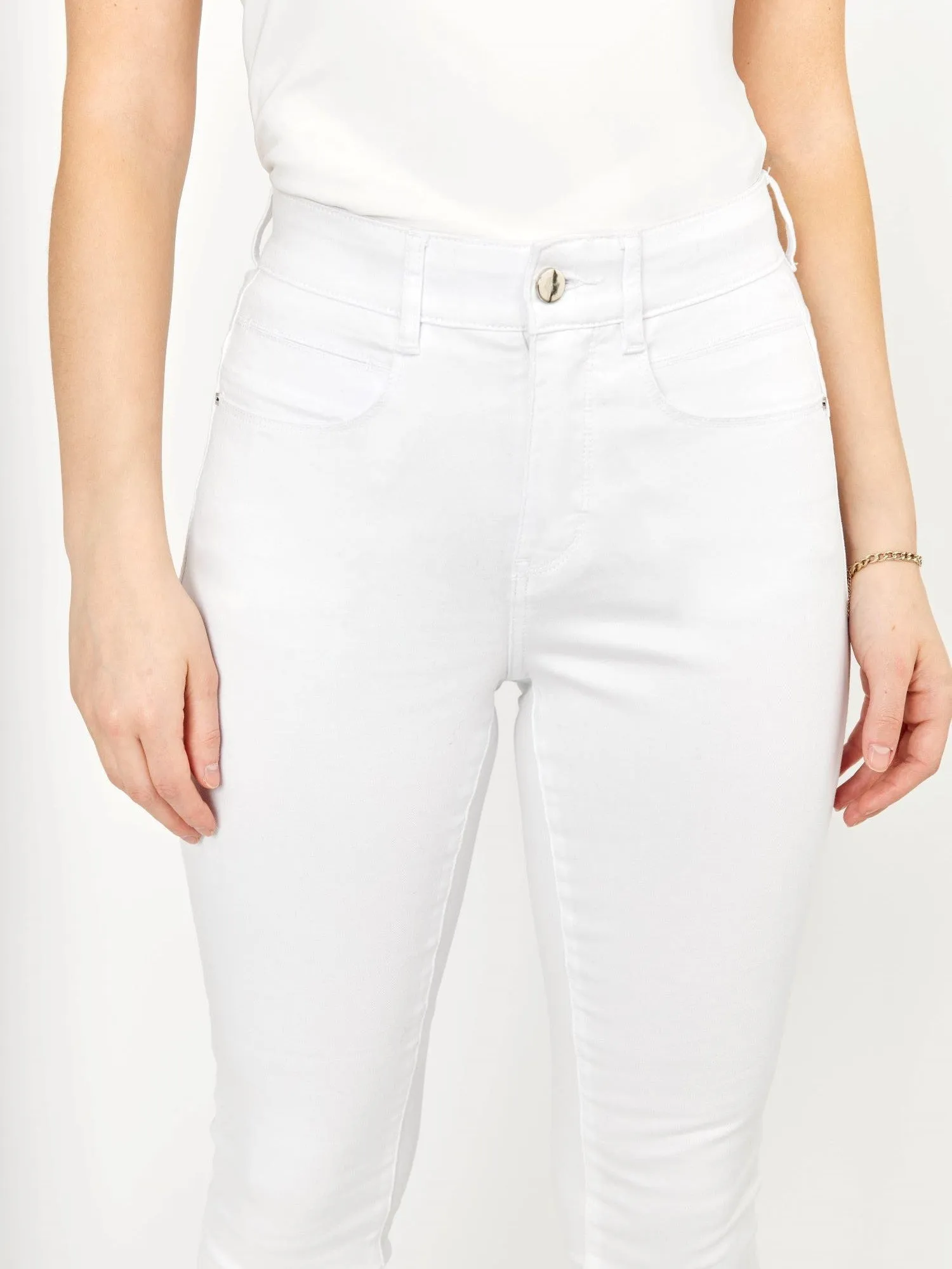 White Denim Jeans Style 213126U