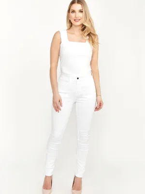 White Denim Jeans Style 213126U