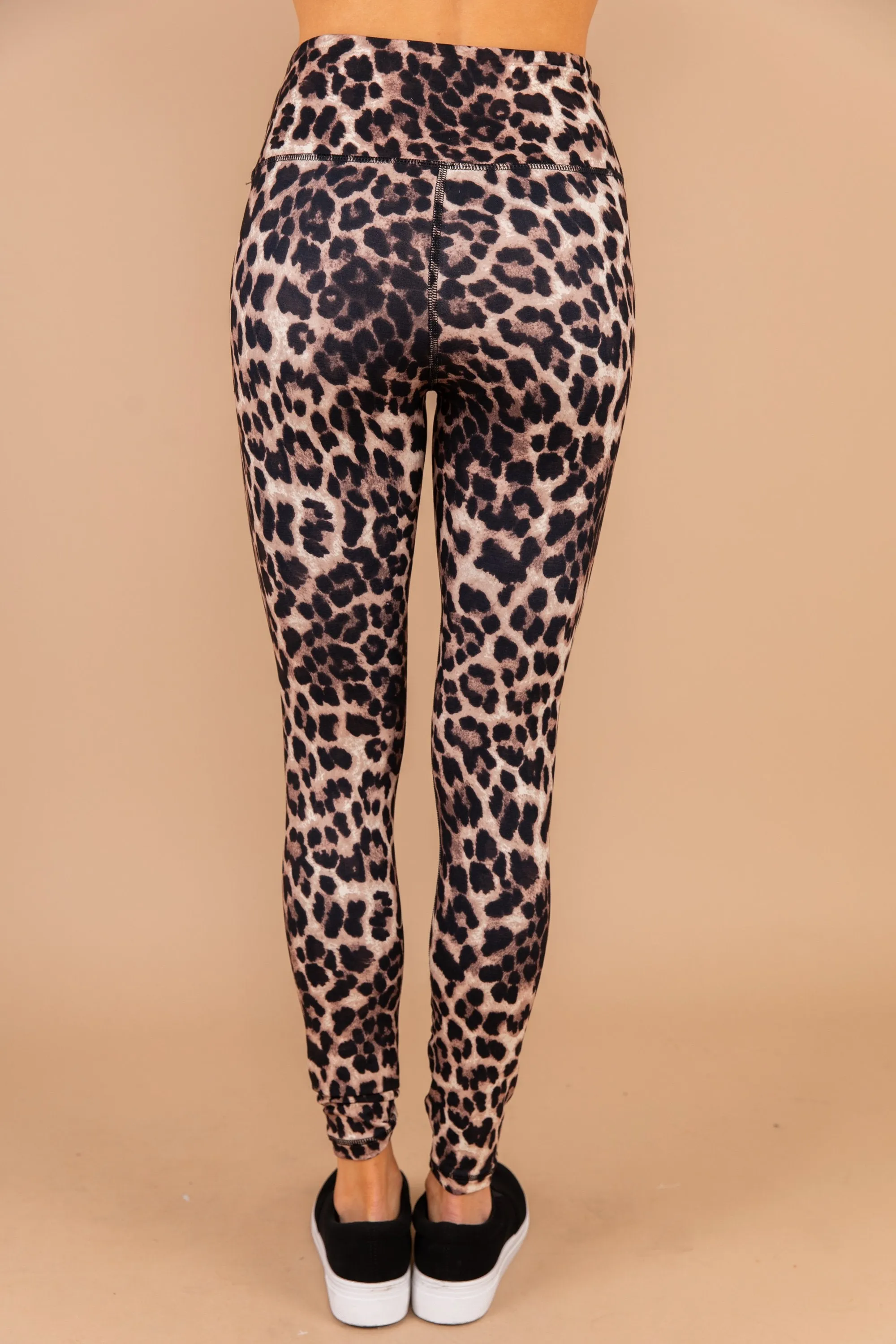 Wild Adventures Brown Leopard Leggings