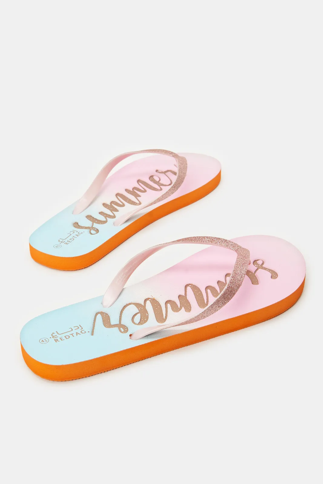 Women Assorted Summer Slogan Flip Flop