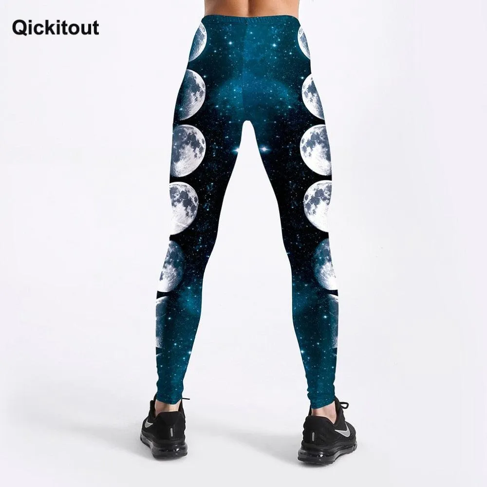 Women Summer Style Leggings - Moon Printed Fantasy Leggings - Design Leggings Workout (BAP)(TBL)(F24)