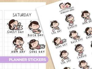 Workout Days! Planner Stickers